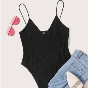 SHEIN Rib-Knit Cami Bodysuit